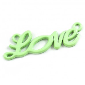 Love светло-зеленая Подвеска металлическая для скрапбукинга, кардмейкинга