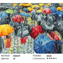 Цветной дождь Раскраска картина по номерам на холсте