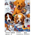 Количество цветов и сложность Щенки и котята Раскраска картина по номерам акриловыми красками на холсте