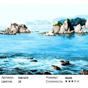 Ласковое море Раскраска картина по номерам акриловыми красками на холсте