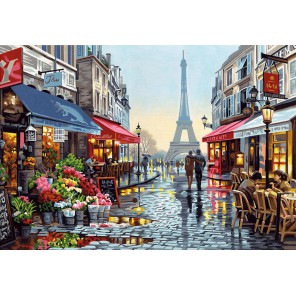 В рамке Цветочный магазин в Париже Раскраска картина по номерам акриловыми красками Dimensions