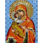 Владимирская Богородица Набор для частичной вышивки бисером Вышиваем бисером