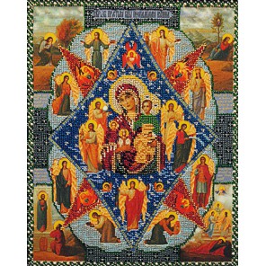 Богородица Неопалимая Купина Набор для частичной вышивки бисером Вышиваем бисером