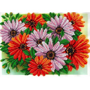 Цветочное ассорти Набор для частичной вышивки бисером Вышиваем бисером
