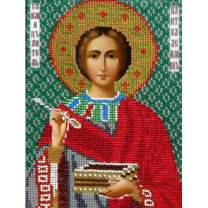 Святой Пантелеймон Целитель Набор для частичной вышивки бисером Вышиваем бисером