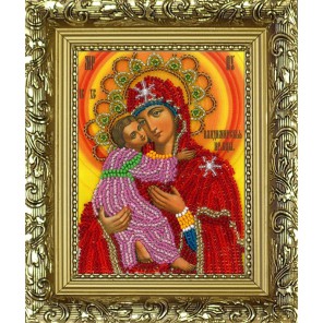 Владимирская Богородица Набор для частичной вышивки бисером Вышиваем бисером