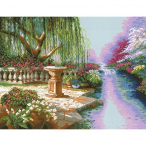 Ивовый сад Алмазная мозаика вышивка Паутинка