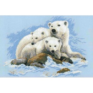 Белые медведи Набор для вышивания Риолис