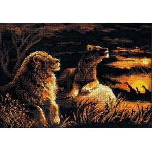 Львы в саванне Набор для вышивания Риолис