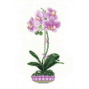 Сиреневая орхидея Набор для вышивания Риолис