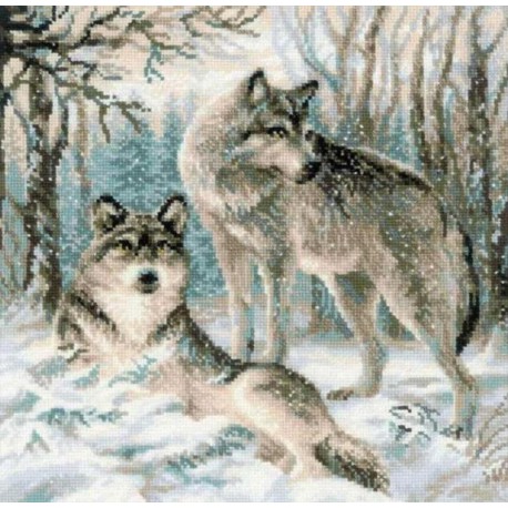 Волчья пара Набор для вышивания Риолис