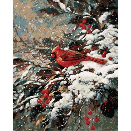 Ранний снег 21697 Раскраска по номерам акриловыми красками Plaid