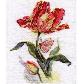 Тюльпан и бабочка Набор для вышивания Алиса