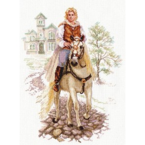 Юноша на белом коне Набор для вышивания Алиса