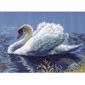 Лебедь-кликун Канва с рисунком для вышивки Матренин посад