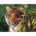 Индокитайский тигр Канва с рисунком для вышивки Матренин посад