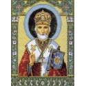 Икона Святой Николай Чудотворец Канва с рисунком для вышивки Матренин посад