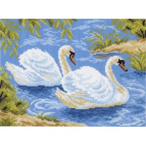 Тундровые лебеди Ткань с рисунком Матренин посад
