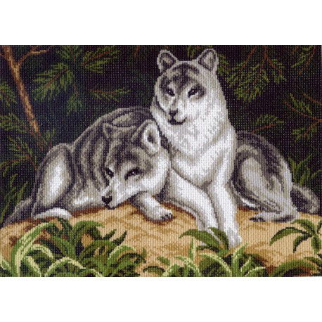 Волчья пара Ткань с рисунком Матренин посад