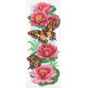 Бабочки и нимфеи Канва с рисунком для вышивки Матренин посад
