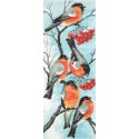 Снегири Канва с рисунком для вышивки Матренин посад