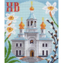 Церковь Канва с рисунком для вышивки Матренин посад