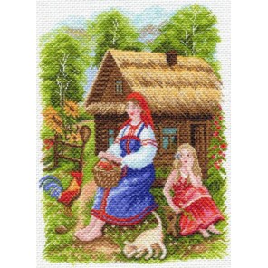 Деревенский пейзаж Ткань с рисунком Матренин посад