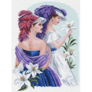 Девушки с лилиями Ткань с рисунком Матренин посад