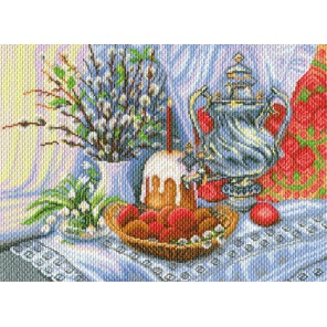 Пасхальный натюрморт Ткань с рисунком Матренин посад