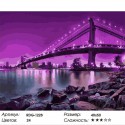 Бруклинский мост ночью Раскраска картина по номерам на холсте