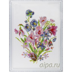 Букет полевых цветов Алмазная мозаика на подрамнике Цветной