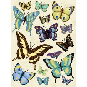 Бабочки голубые Стикеры для скрапбукинга, кардмейкинга K&Company