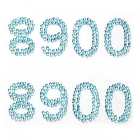 8900 голубые Набор самоклеющихся страз Glorex