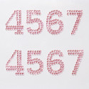4567 розовые цифры Набор самоклеющихся страз Glorex