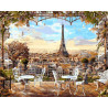 Парижская терасса Раскраска картина по номерам акриловыми красками на холсте