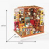 Размеры Книжный магазинчик Набор для создания миниатюры румбокс