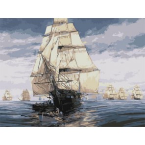 Флотилия Раскраска картина по номерам акриловыми красками на холсте