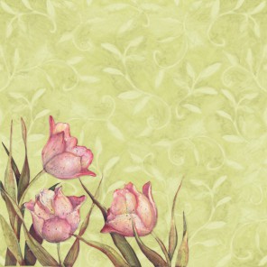 Тюльпаны (Весна) 31*31 Бумага для скрапбукинга, кардмейкинга K&Company