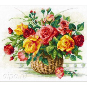 Корзина с розами Набор для вышивания Риолис