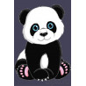 Малыш-панда Раскраска картина по номерам на холсте