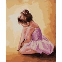 Балерина малышка Раскраска картина по номерам на холсте Menglei