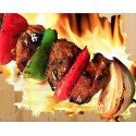 Сочный шашлык Картина по номерам на дереве