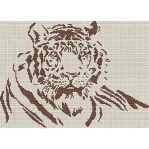 Тигр (беж.) Набор для вышивания МП Студия
