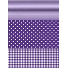 Полоска/ Горох/ Клетка фиолетовая Бумага для декопатча Decopatch