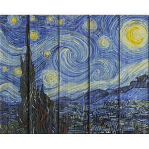 Звездная ночь. Винсент Ван Гог Картина по номерам на дереве Dali