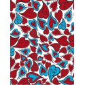 Сердечки кривые красно-голубые Бумага для декопатча Decopatch