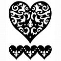 Сердце роскошное Трафарет 30592 FolkArt Plaid