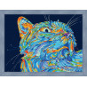 Лунный кот Раскраска по номерам на холсте Color Kit CE204 в рамке 30х40см Вилен N187