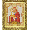 Пример оформления в рамке Почаевская Богородица Канва с рисунком для вышивки бисером Конек 9115