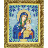 Пример оформления в рамке Богородица Неувядаемый Цвет Канва с рисунком для вышивки бисером Конек 9117